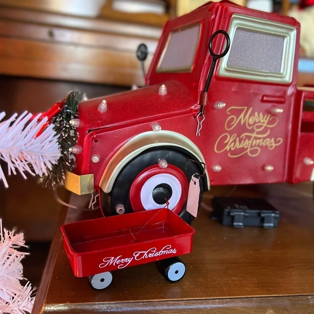 Rare Vintage 1980’s Red Wagon Christmas Ornament